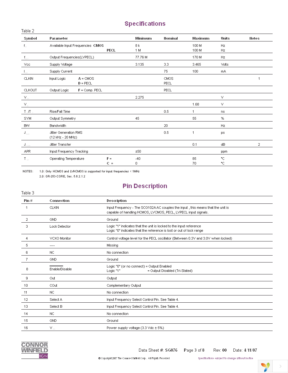 SCG102A-DFC-A1P6 V1.0 Page 3